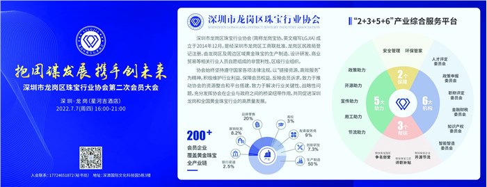 龙岗区珠宝行业协会将举行第二届理事会就职典礼